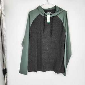 01.Algo‎ Men's Dark Green Medium AlgoFlex Willis Colorblock Performance Hoodie